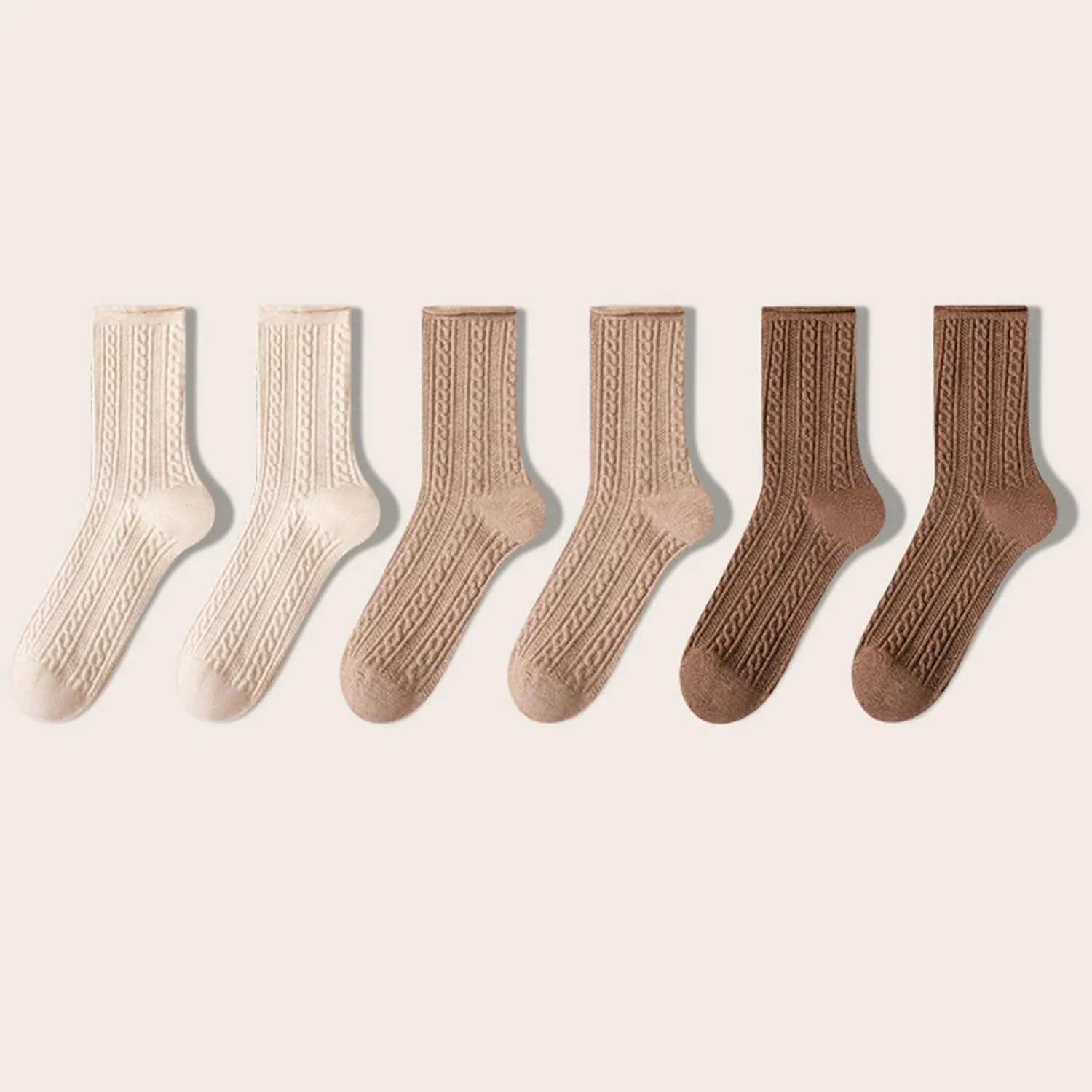6 Pairs Cotton Socks for Women Men Casual Soft Breathable Half Calf Dress Socks Elastic Compression Running Socks