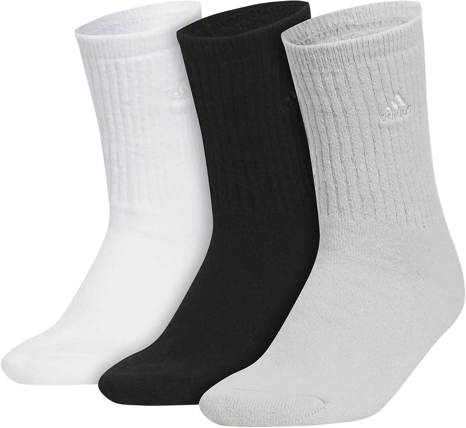 adidas Women's Super Soft Cushioned Comfort Cozy Crew Socks (3-Pair)