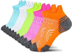 Athletic Ankle Womens Socks Running Compression Socks for Women Cozy 5 Pack Low Cut Performance Soft Tab Socks