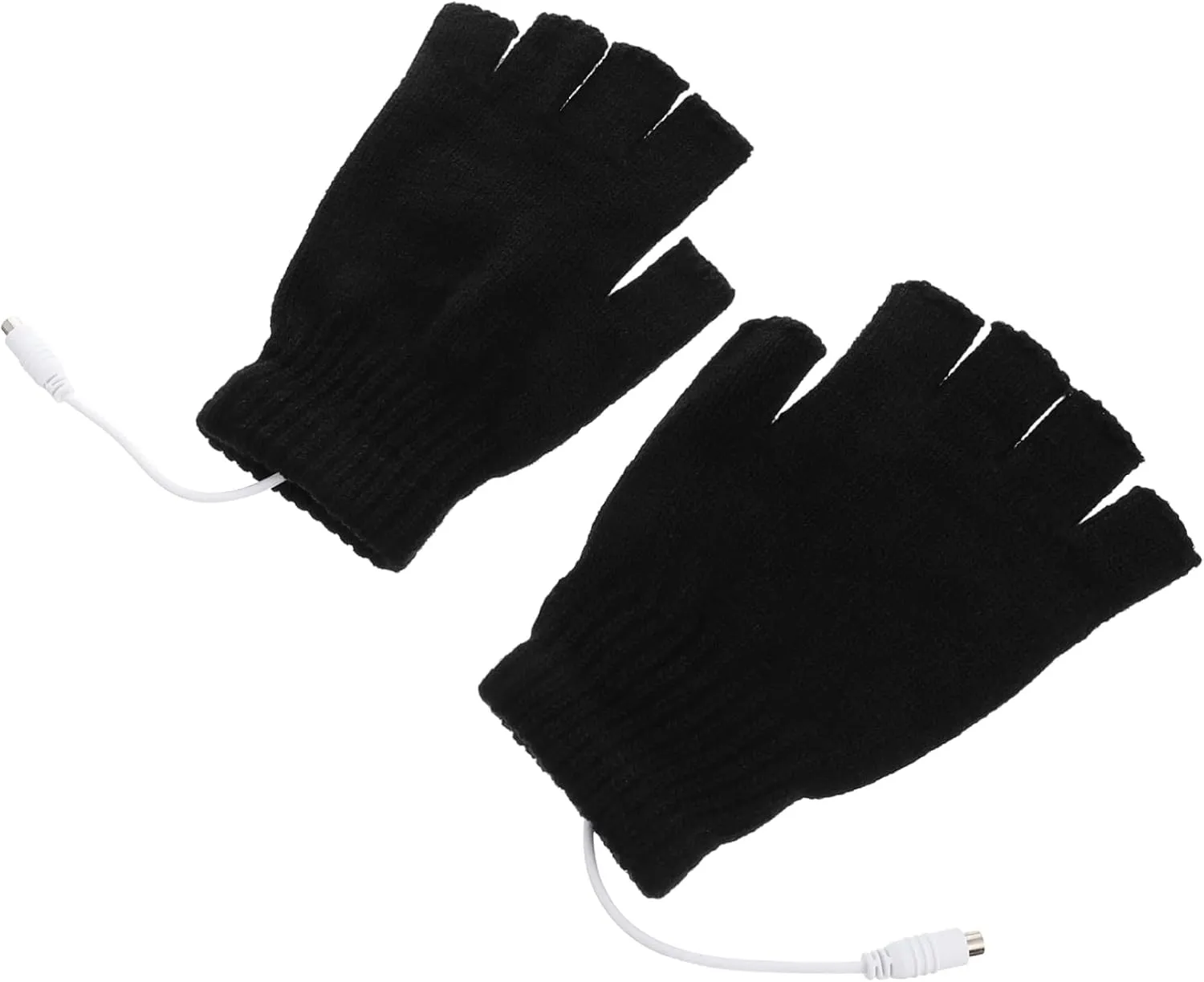 BESTOYARD 2 Pairs USB Heated Gloves Ski Gloves Knit Gloves Mittens Hand Warmers Rechargeable Touchscreen Gloves Rechargeable Gloves Winter Hands Warmer Electric Gloves Unisex Gloves Yarn