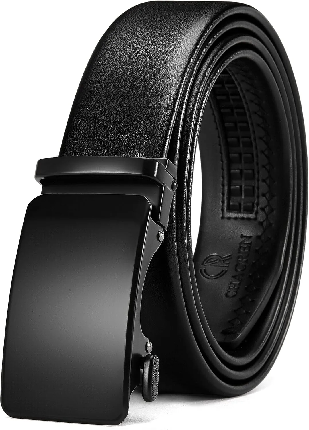 CHAOREN Leather Ratchet Belt for men 1 3/8" for Dress Pants - Micro Adjustable Belt Fit Everywhere