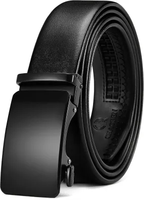 CHAOREN Leather Ratchet Belt for men 1 3/8" for Dress Pants - Micro Adjustable Belt Fit Everywhere