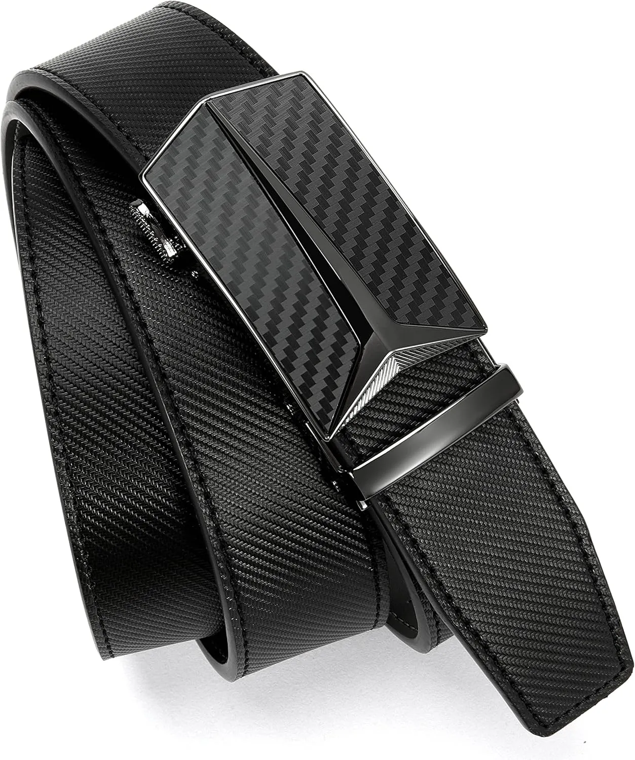 CHAOREN Ratchet Belts for Men - Leather Belt Men for Jeans Casual Dress 1 3/8" - Micro Adjustable Belt Fit Everywhere