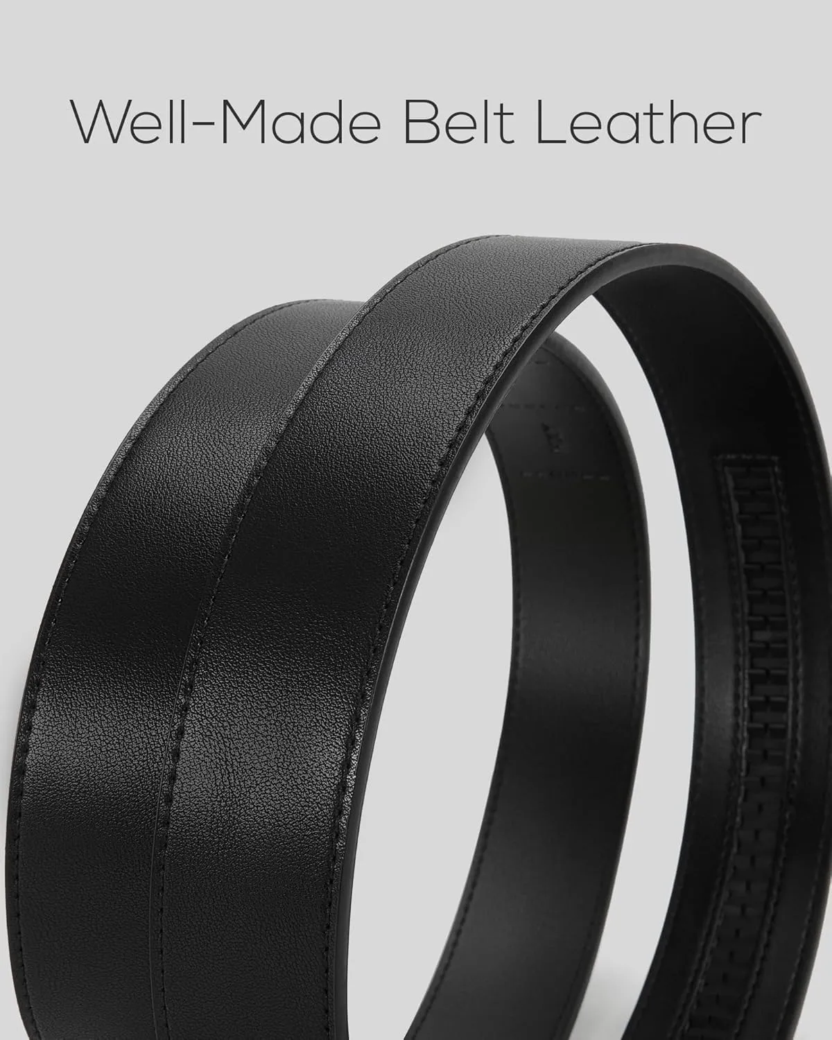 CHAOREN Ratchet Belts for Men - Leather Belt Men for Jeans Casual Dress 1 3/8" - Micro Adjustable Belt Fit Everywhere