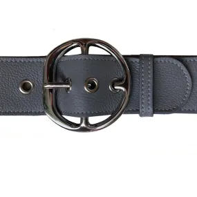 Chunky Waist Belt with EYELETS - Grey