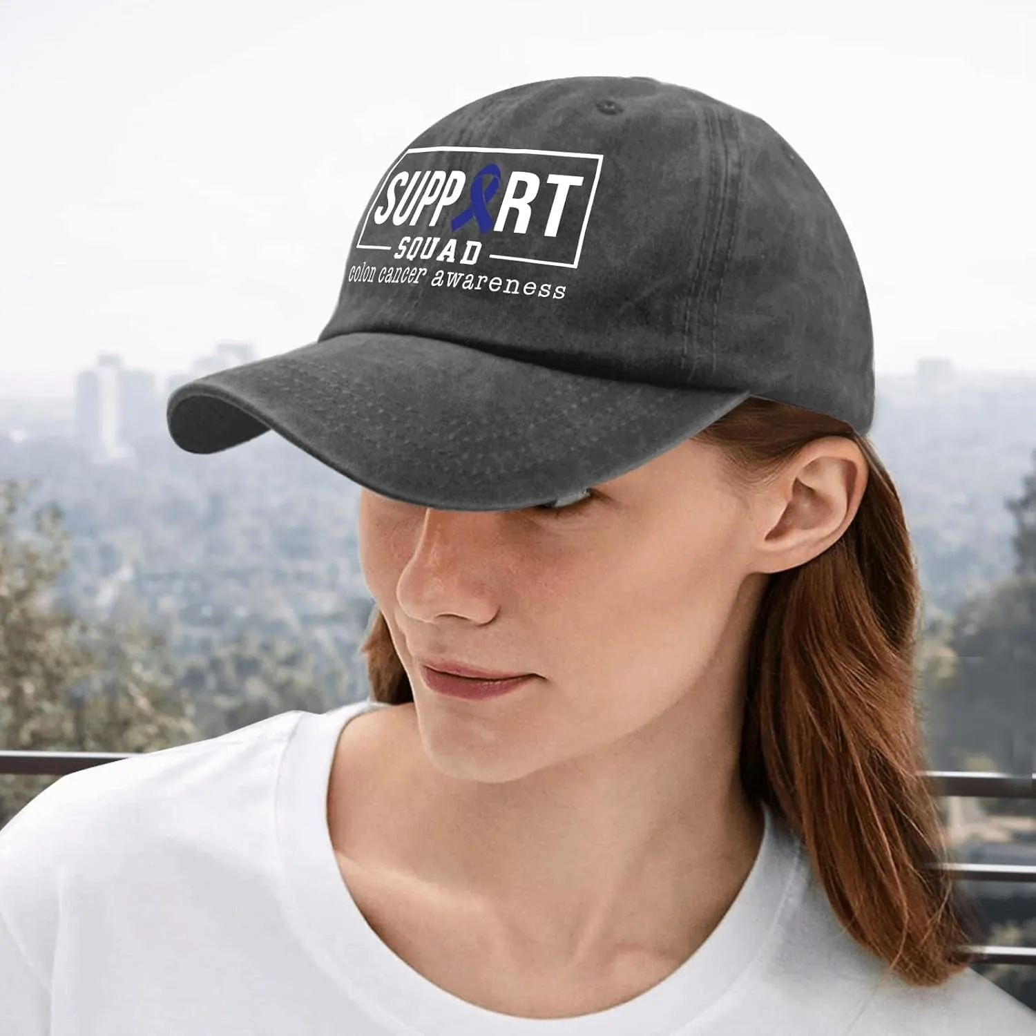 Colon Cancer Awareness Supporters Colorectal Cancer Mens Baseball Cap Low Profile Caps for Womens Pickleballb Hat Trendy
