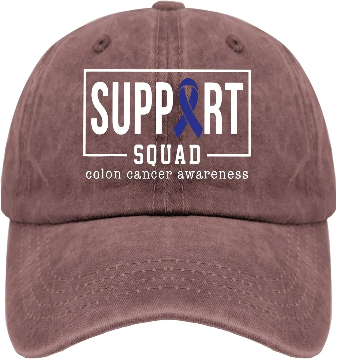 Colon Cancer Awareness Supporters Colorectal Cancer Mens Baseball Cap Low Profile Caps for Womens Pickleballb Hat Trendy