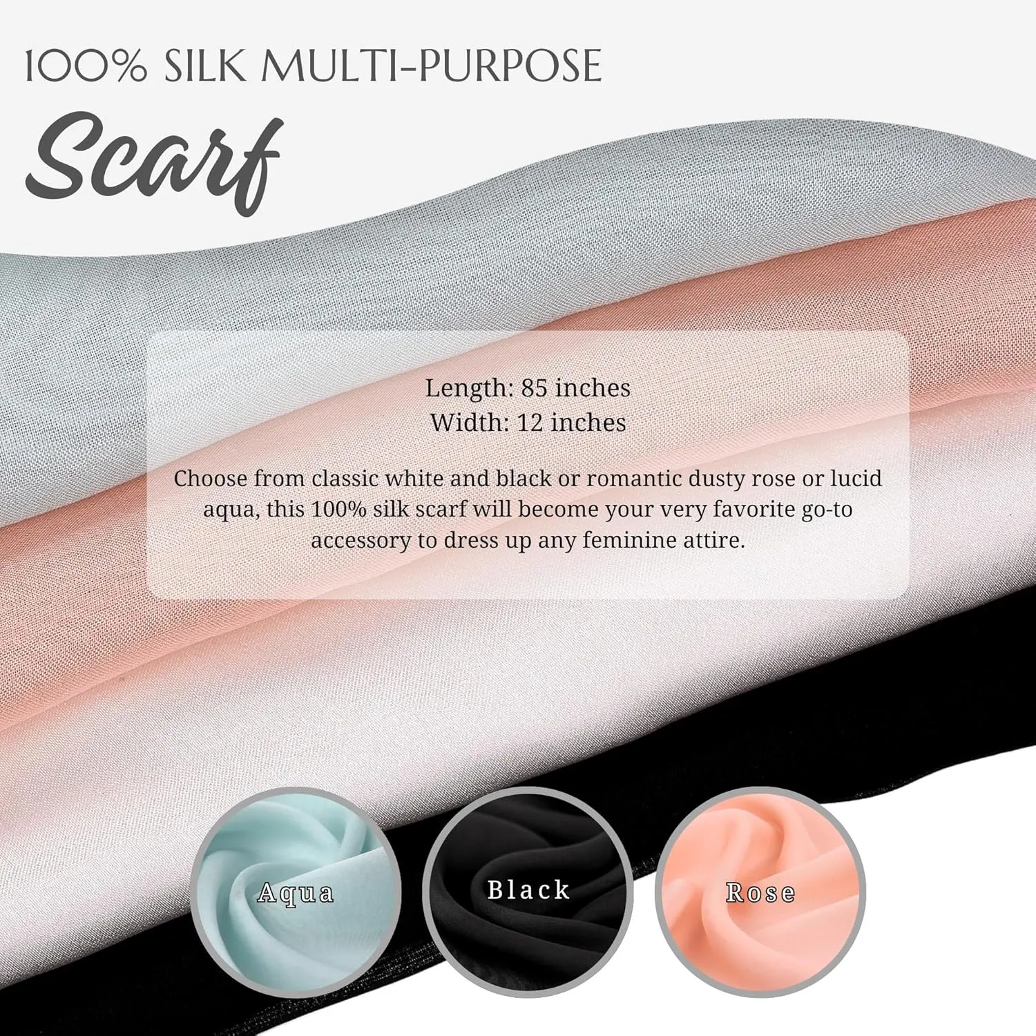 Color Me MIU Bundle 3 in 1 Premium Holiday Straw Hat with 3 Chiffon Silk Scarves - Fully Adjustable Womens Beach hat