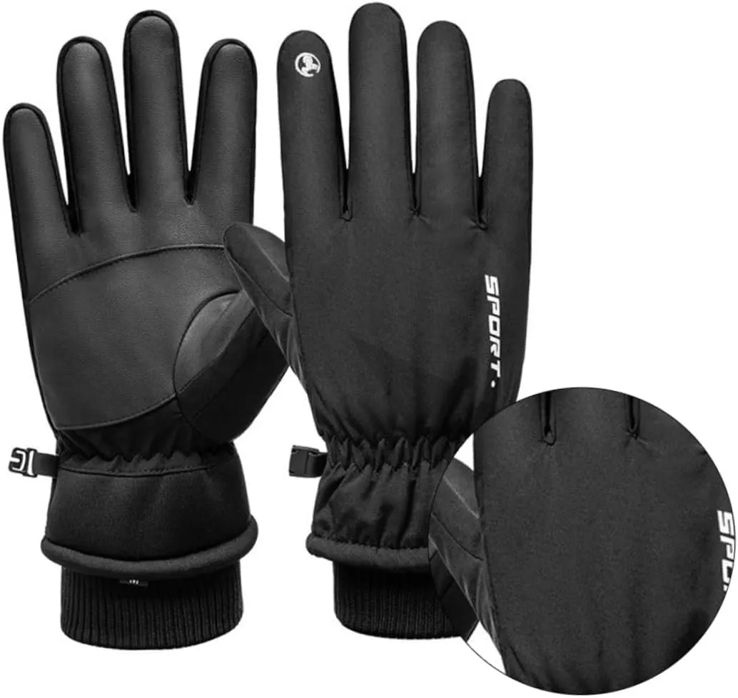 Cycling Windproof Gloves Winter Warm Full Finger Mittens Men's and Ski Gloves