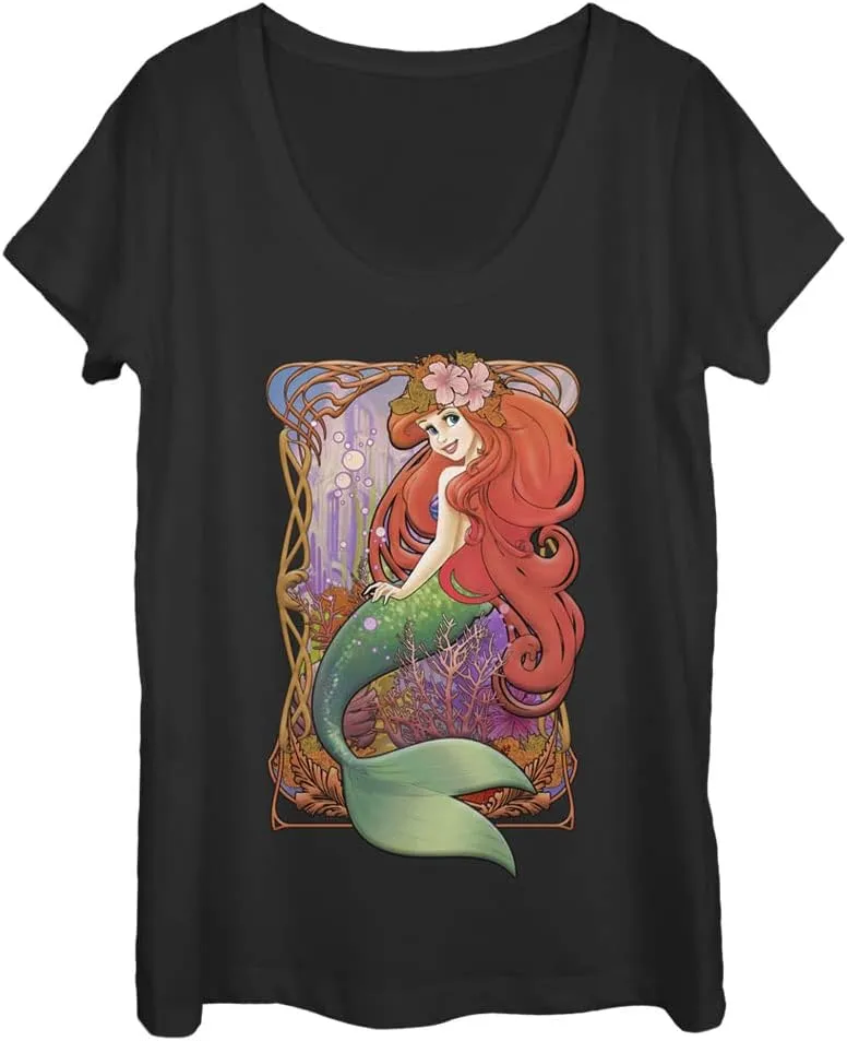 Disney Princesses Glamorous Ariel Women's Short Sleeve Tee Shirt