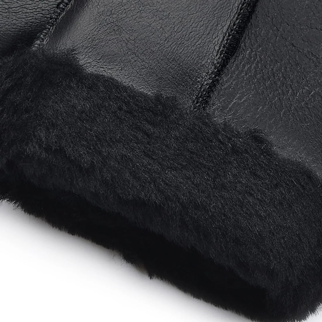 Harssidanzar Women Mittens For Winter,Sheepskin Shearling Fur Lined Warm Genuine Leather Mittens Glove KL030US