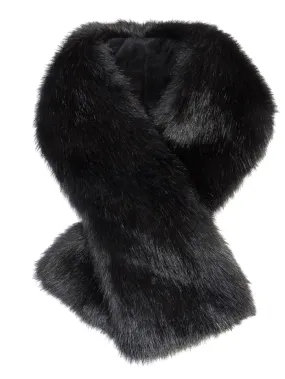 Helen Moore (CS) Jet Black Faux Fur Tiptop Scarf