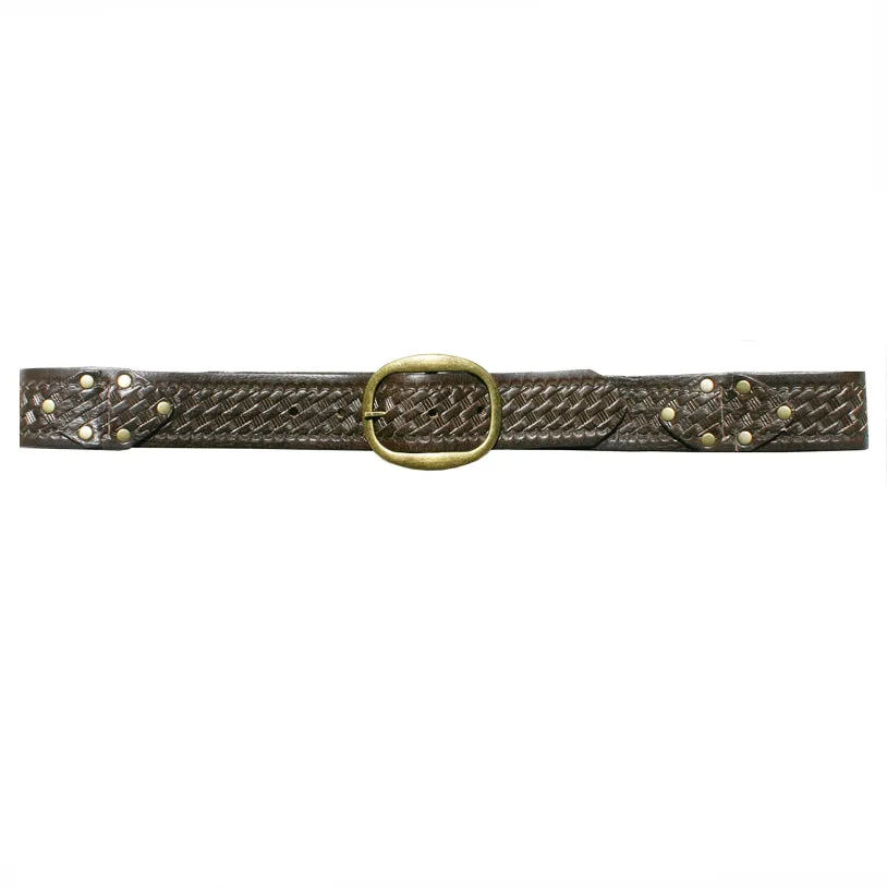 Interlock Embossed Belt - Chocolate