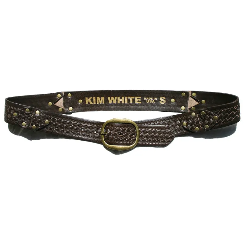 Interlock Embossed Belt - Chocolate