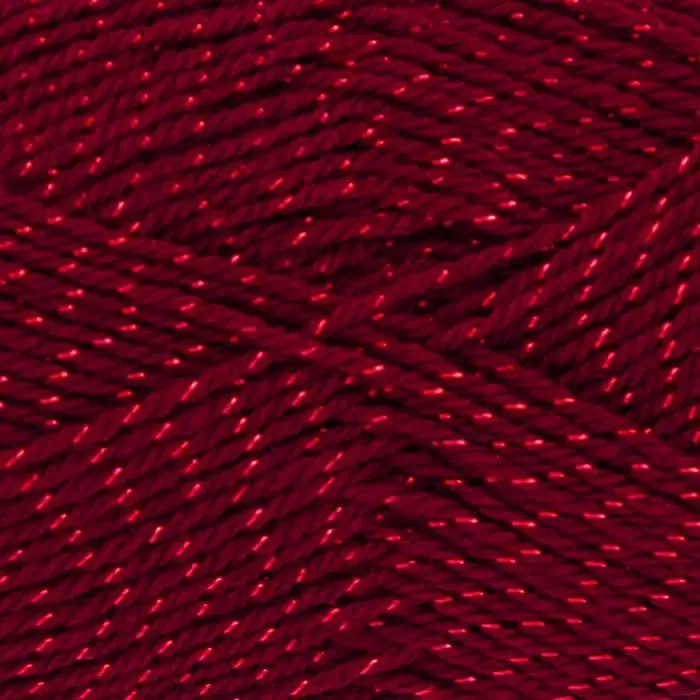 King Cole Glitz Double Knitting Yarn - 3389 - Merlot - Glitter Yarn 100g