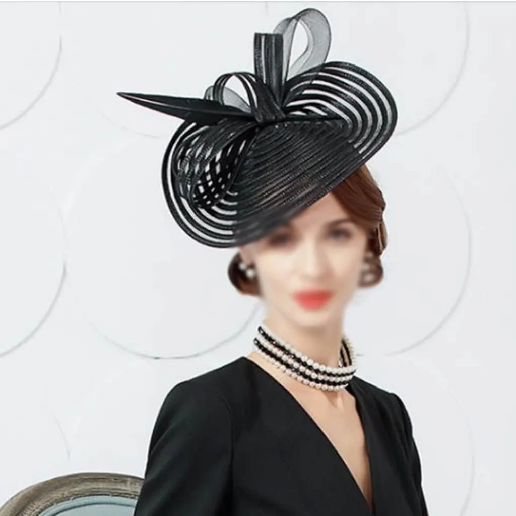 Ladies Spring Glamorous Wide Brim Formal Cocktail Tea Party Hat