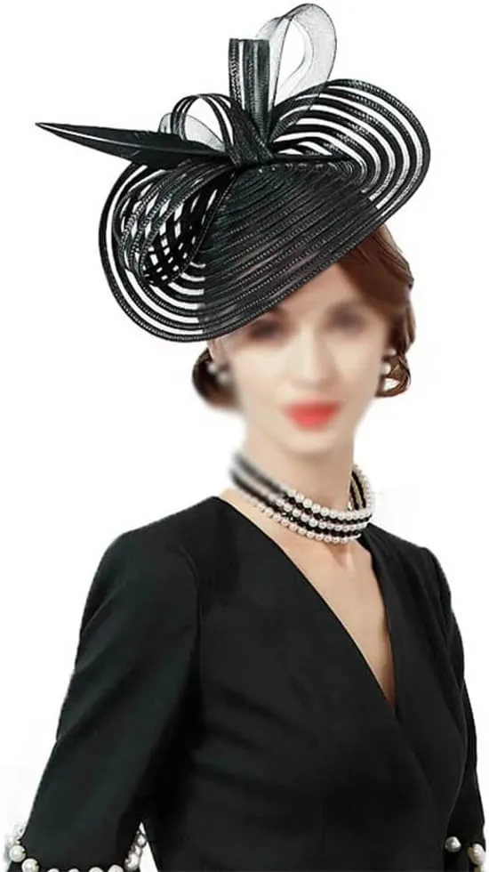 Ladies Spring Glamorous Wide Brim Formal Cocktail Tea Party Hat