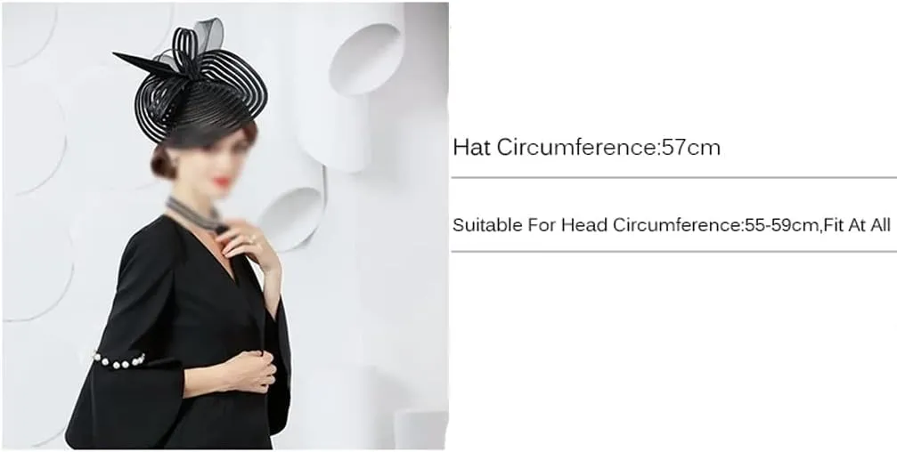 Ladies Spring Glamorous Wide Brim Formal Cocktail Tea Party Hat