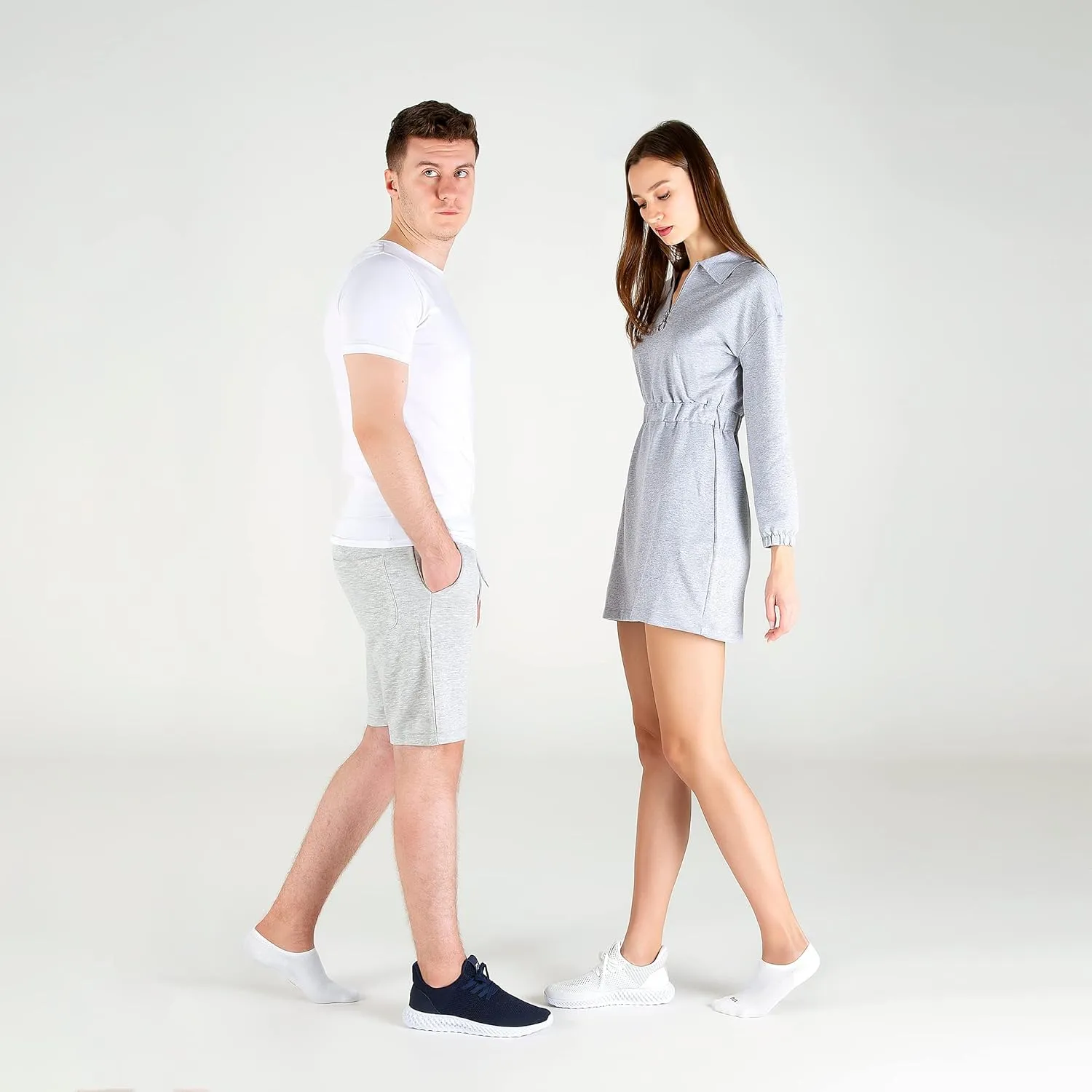 No Show Bamboo Socks - 6 Pairs, Luxury Non-Slip, Super Soft & Breathable Trainer Socks for Men & Women