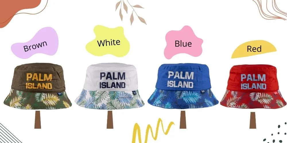 Palm Island Artwork Old-Kids Fedora Hat 4-8 Years
