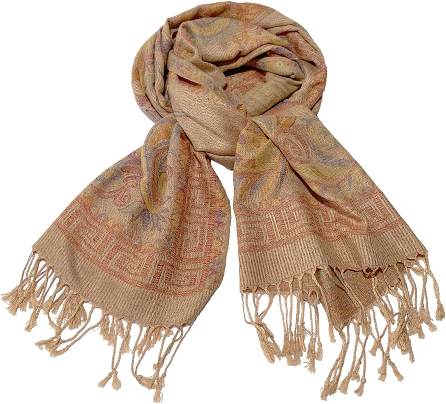 Pashmina Scarf for Women Shawls and Wraps Reversible Paisley Vintage Jacquard Soft Silky Rave Scarves Men