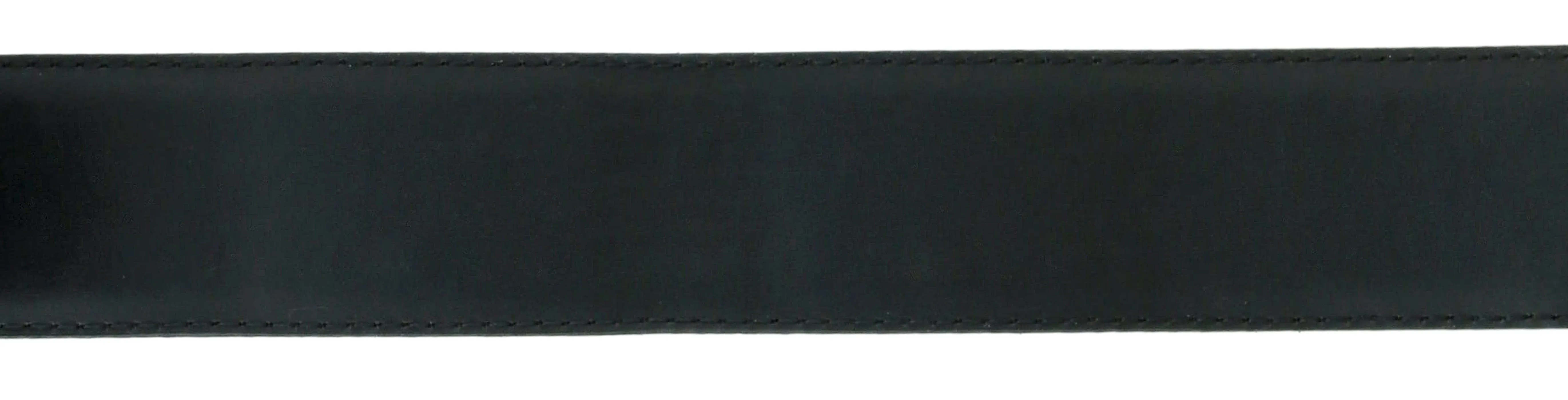 Pierre Cardin Shiny Black  Embossed Classic Buckle Adjustable Belt Adjustable Mens Belt-