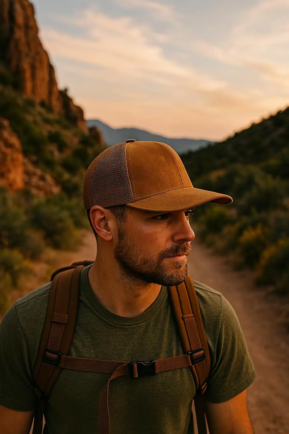 PNW Apparel Suede Snapback Hat - Mens and Womens Baseball Hat 5 Panel Trucker Hat - Perfect for Outdoor Adventures