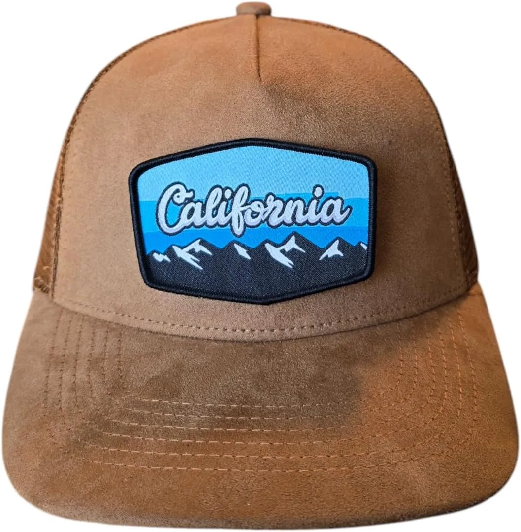 PNW Apparel Suede Snapback Hat - Mens and Womens Baseball Hat 5 Panel Trucker Hat - Perfect for Outdoor Adventures