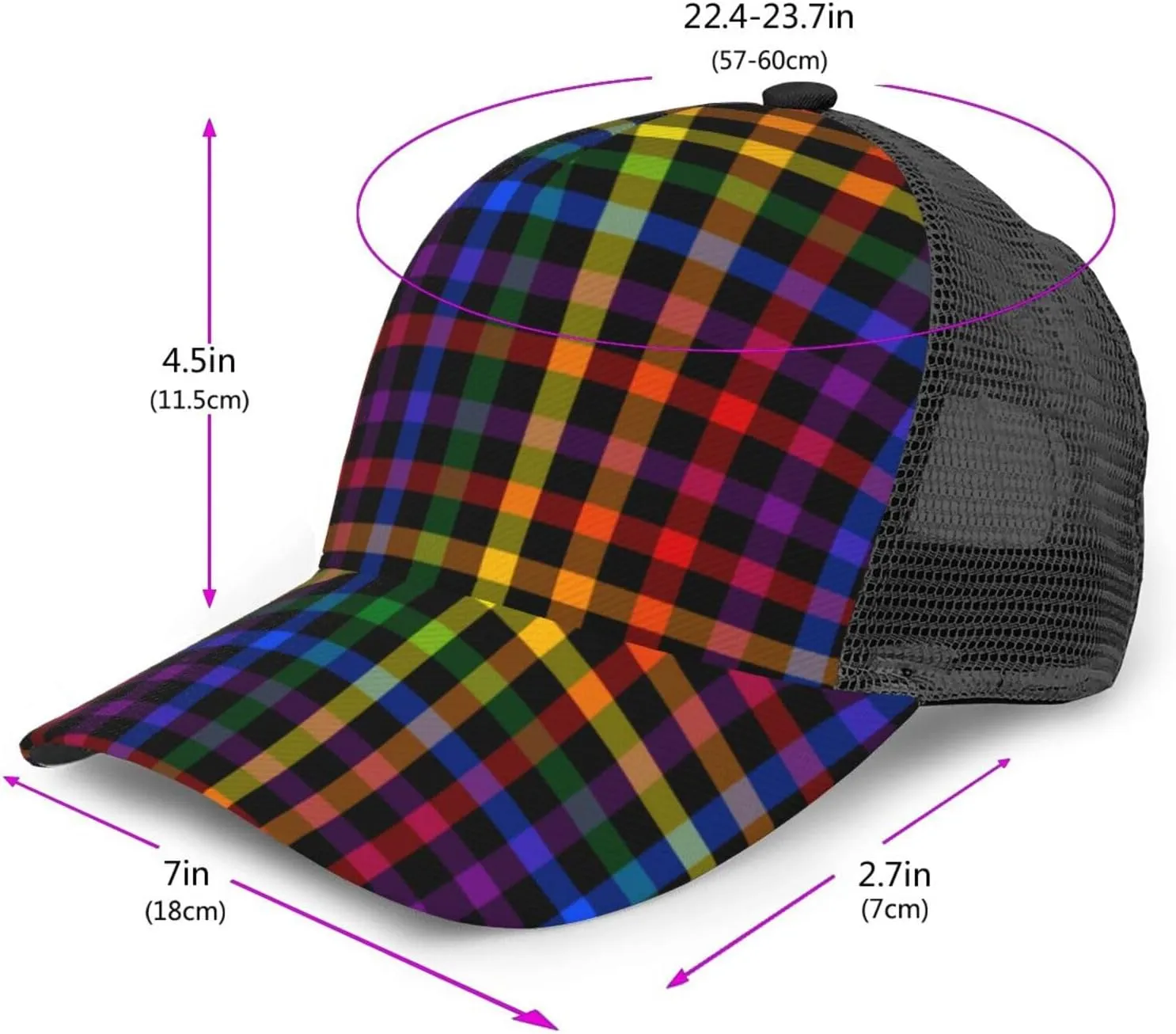 Rainbow Pride LGBT Gay Pride Sun Baseball Hats Adjustable Baseball Sun Cap Hats for Men Women