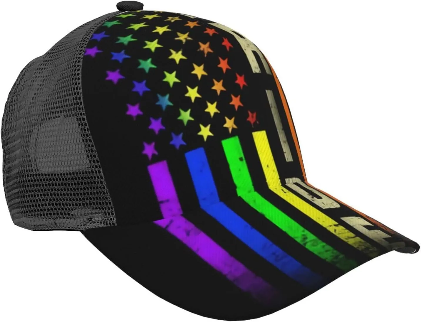 Rainbow Pride LGBT Gay Pride Sun Baseball Hats Adjustable Baseball Sun Cap Hats for Men Women