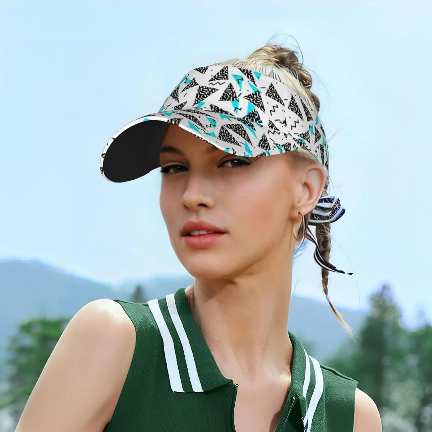 Retro 80s 90s Men's Women's Visor Hats Sports Sun Protection Cap Hats Visor Hat