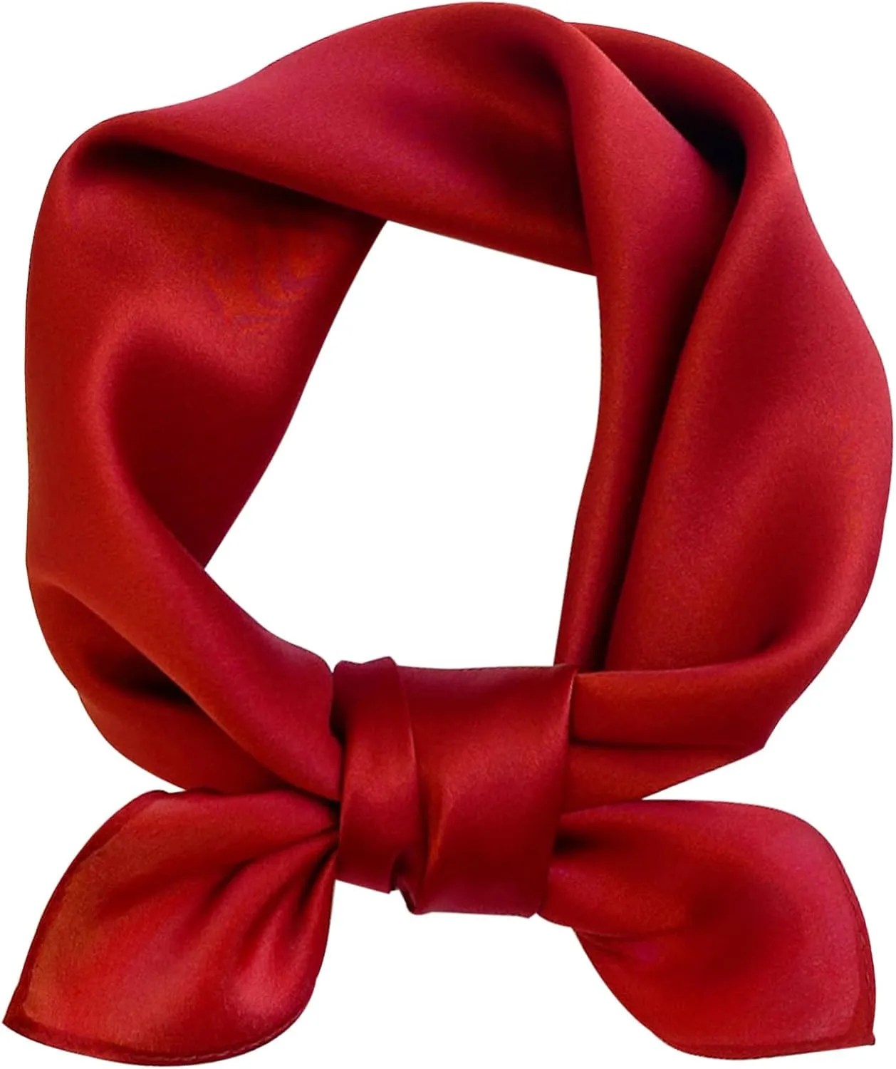 Scarf Satin Square Neck Head Scarf for Women solid color square scarf handkerchief purse scarf headband