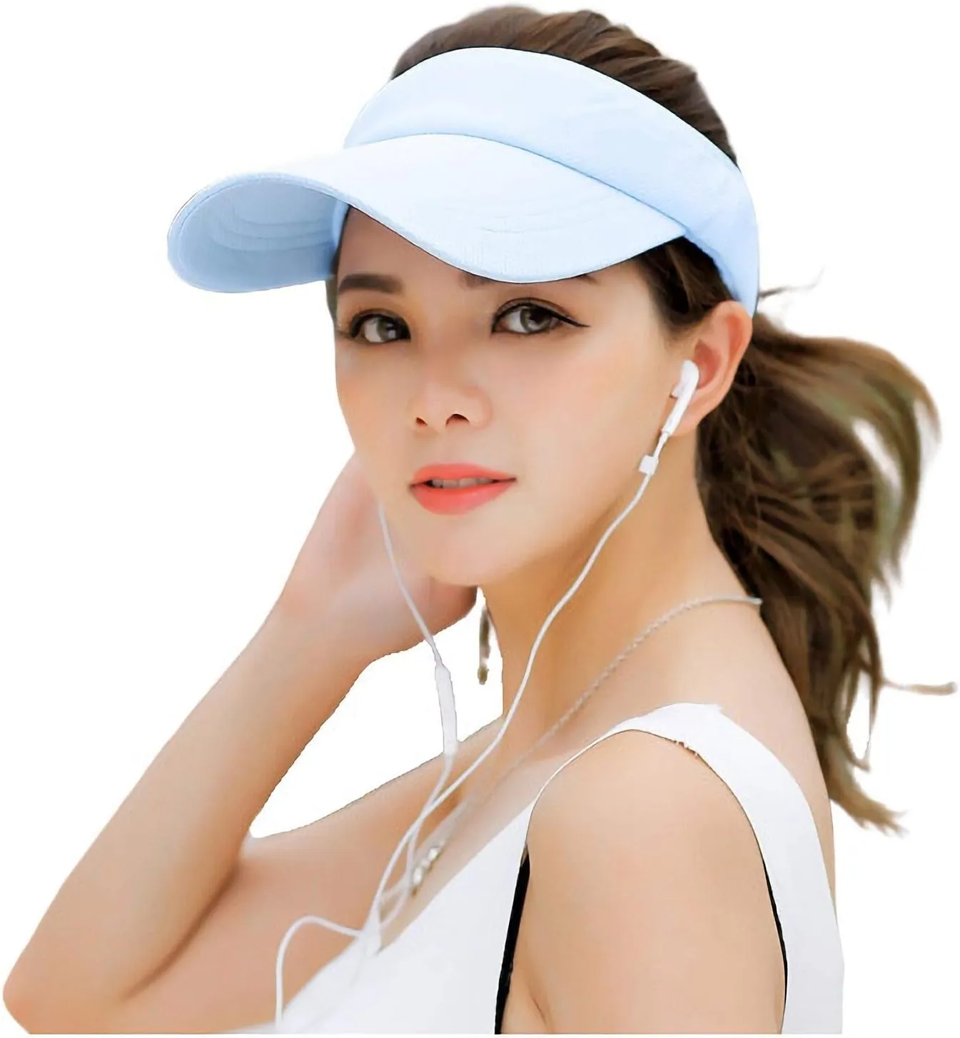 Sports Visor Sun Hats Unisex Men Women Summer Visor Baseball Cap with Thicker Sweatband