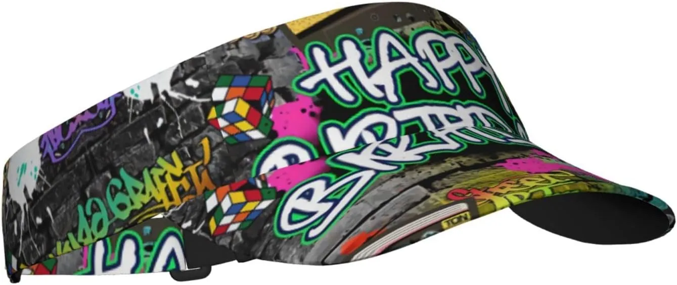 Today is My Birthday Print Sun Visor Hats for Women Men Wide Brim Visors Foldable Beach Birthday Girl Summer Beach Hat
