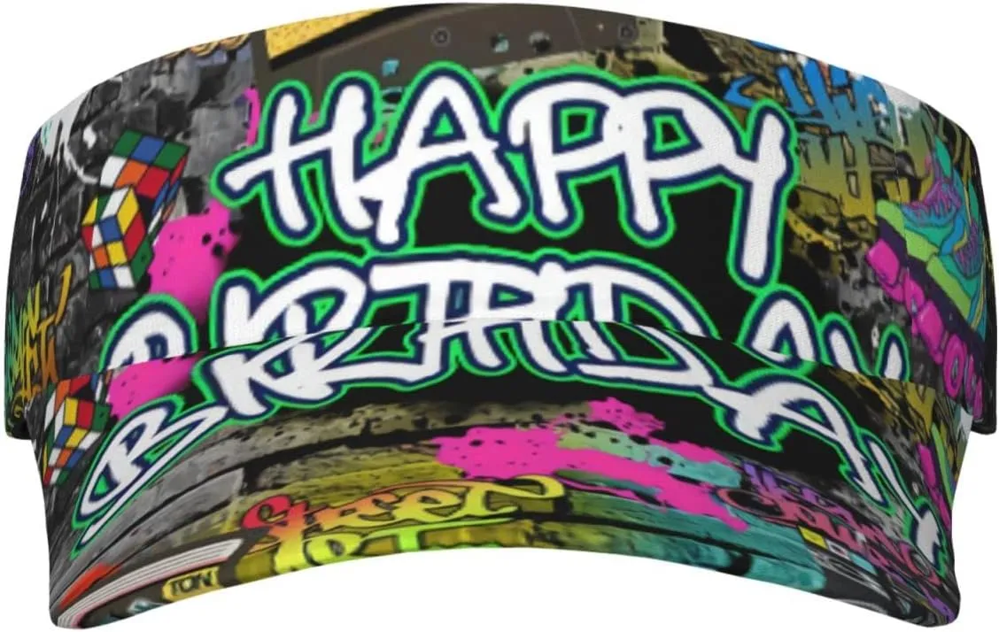 Today is My Birthday Print Sun Visor Hats for Women Men Wide Brim Visors Foldable Beach Birthday Girl Summer Beach Hat
