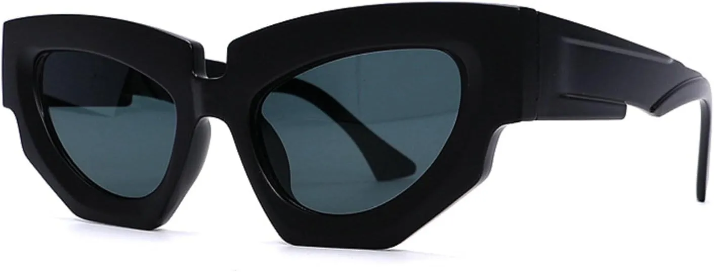 Vintage Cat Eye Sunglasses Women Men 2024 Luxury Irregular Frame Polygon Sun Glasses For Lady Trendy Eyewear UV400