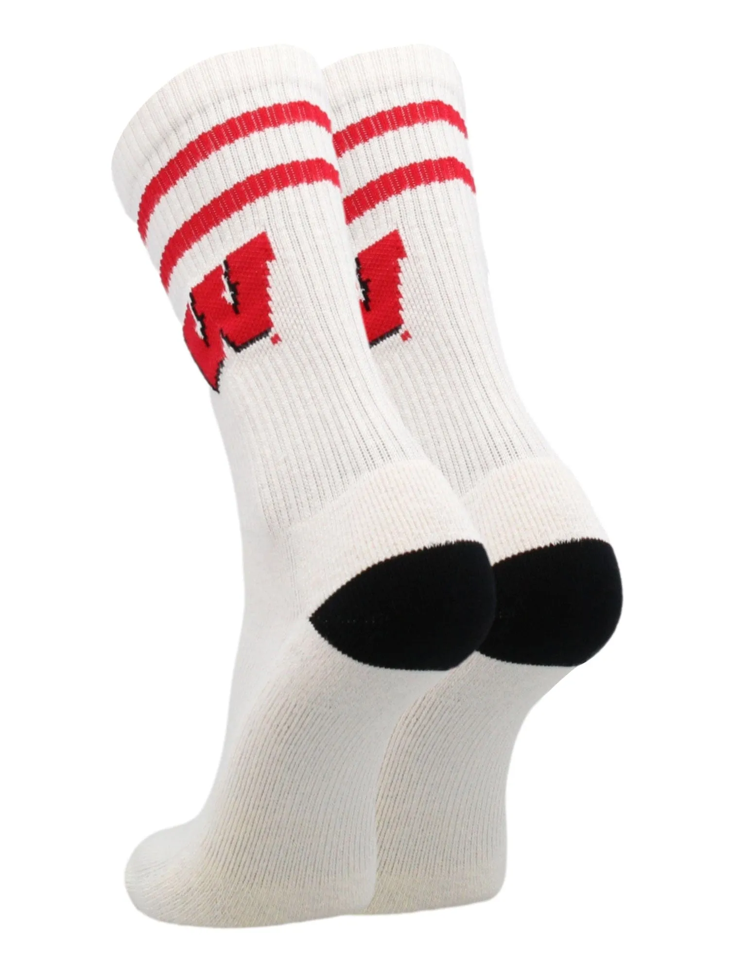 Vintage Wisconsin Badgers Socks NCAA Socks For Men and Womens Soft Cotton Sock