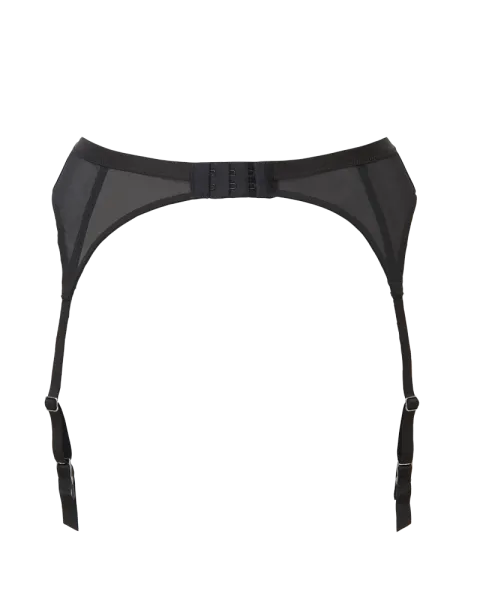 VIP Satine Suspender Belt - Black/Red -