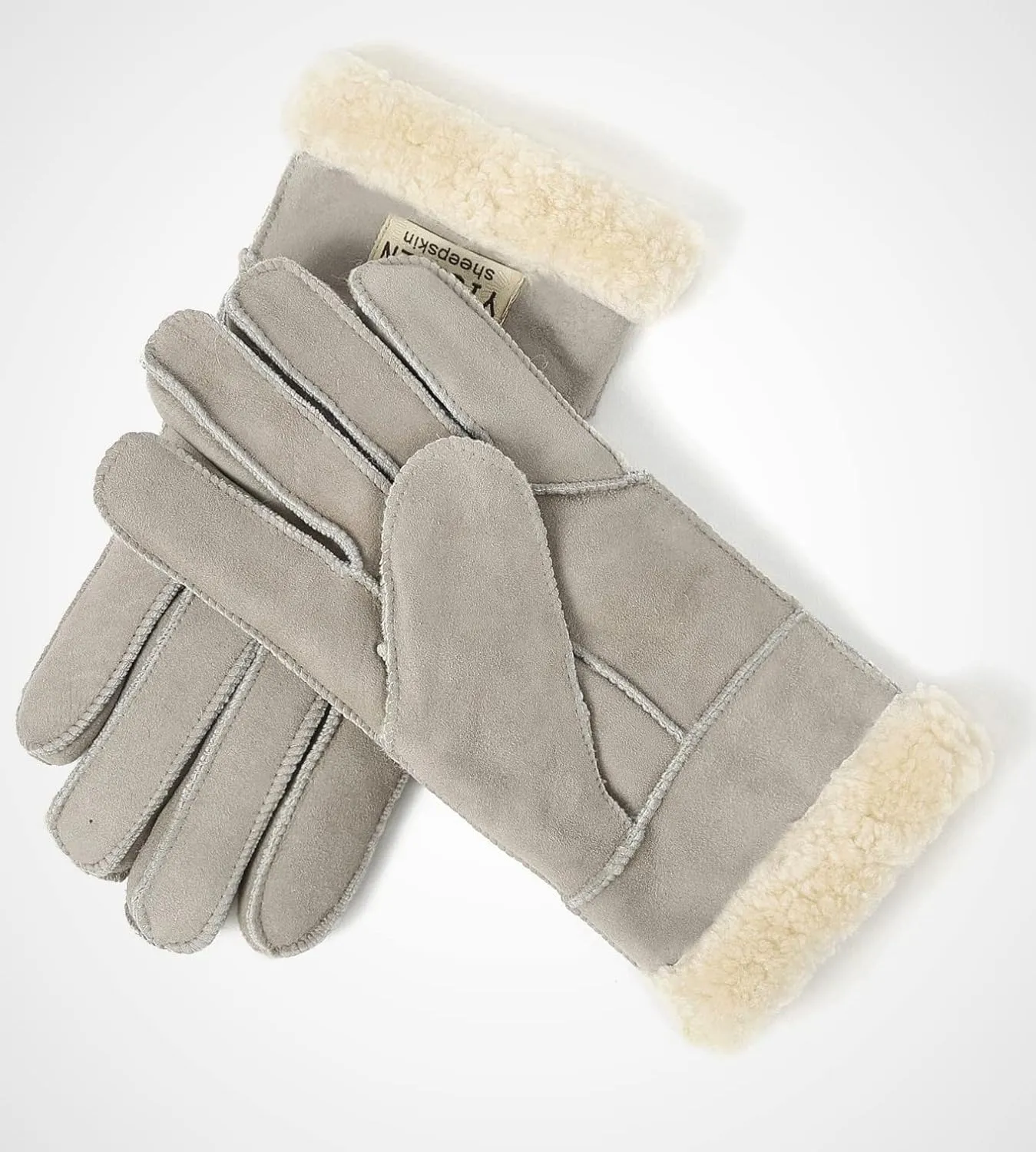 YISEVEN Women's Winter Sheepskin Shearling Leather Gloves Wool Cuffs